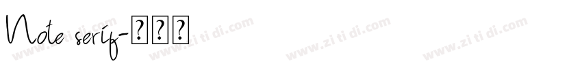 Note serif字体转换
